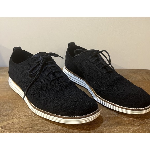 Cole Haan OriginalGrand Stitchlite Wingtip Oxford Black 10M Knit Casual Shoes